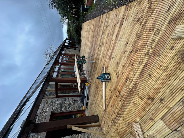 Large outdoor decking project