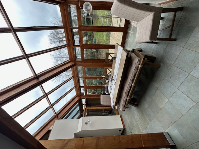 Large conservatory extension with timber frames