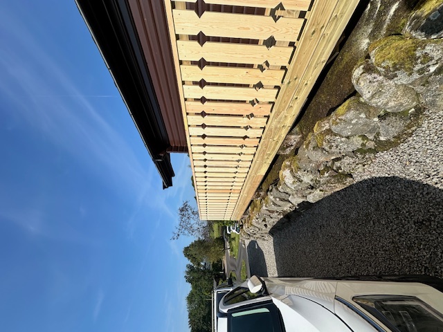 Decorative timber fencing with diamond pattern